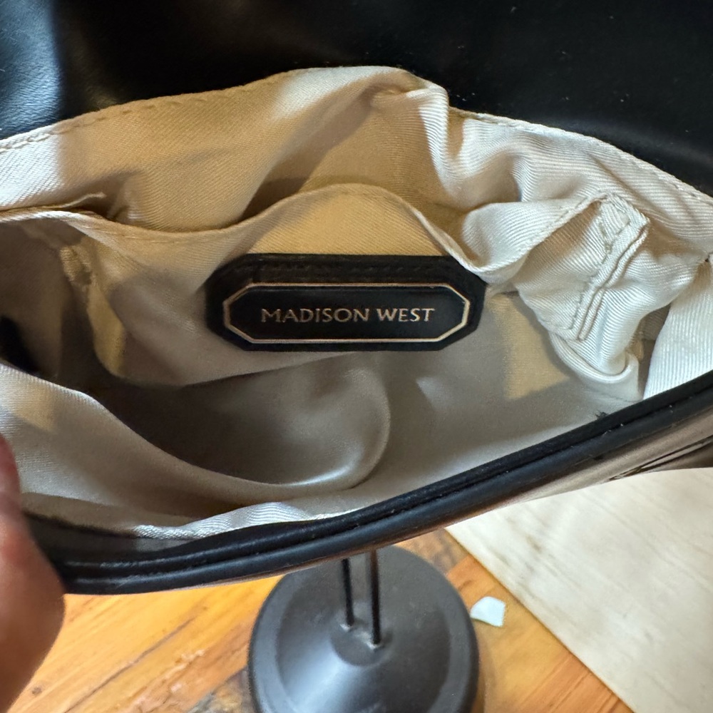 Madison West Black Triangle Shoulder Bag - Picture 6 of 13